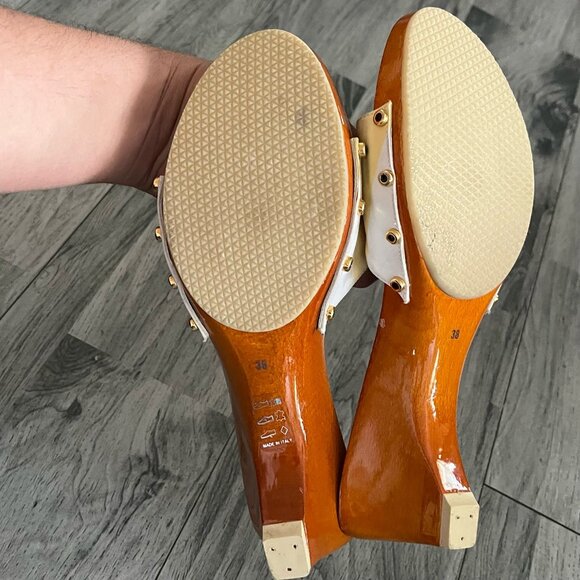 GIUSEPPE ZANOTTI - WOODEN SANDALS MADE IN ITALY SZ 38 - Picture 4 of 12